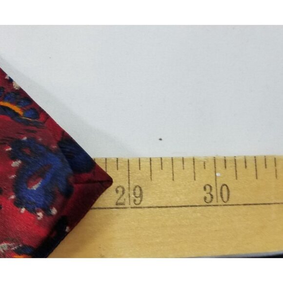 Ketch Paisley Red & Blue Necktie Polyester Made In USA - Picture 8 of 10